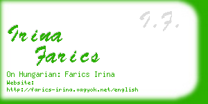 irina farics business card